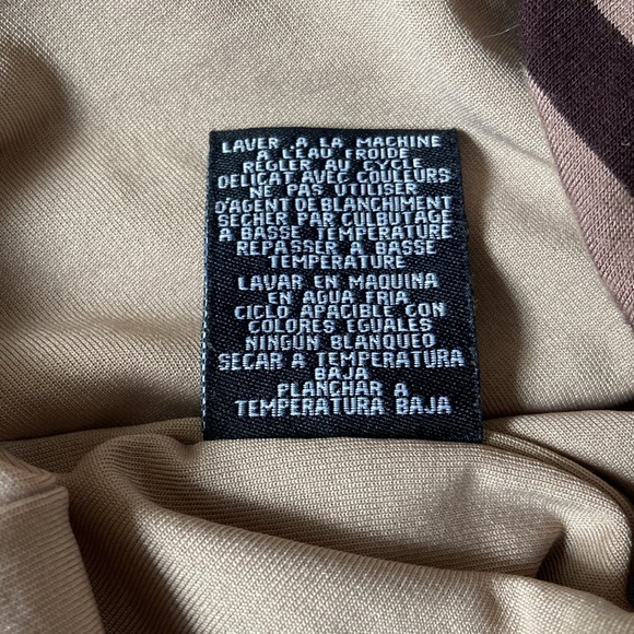 Brown Striped High-Neck Top - Picture 5 of 9